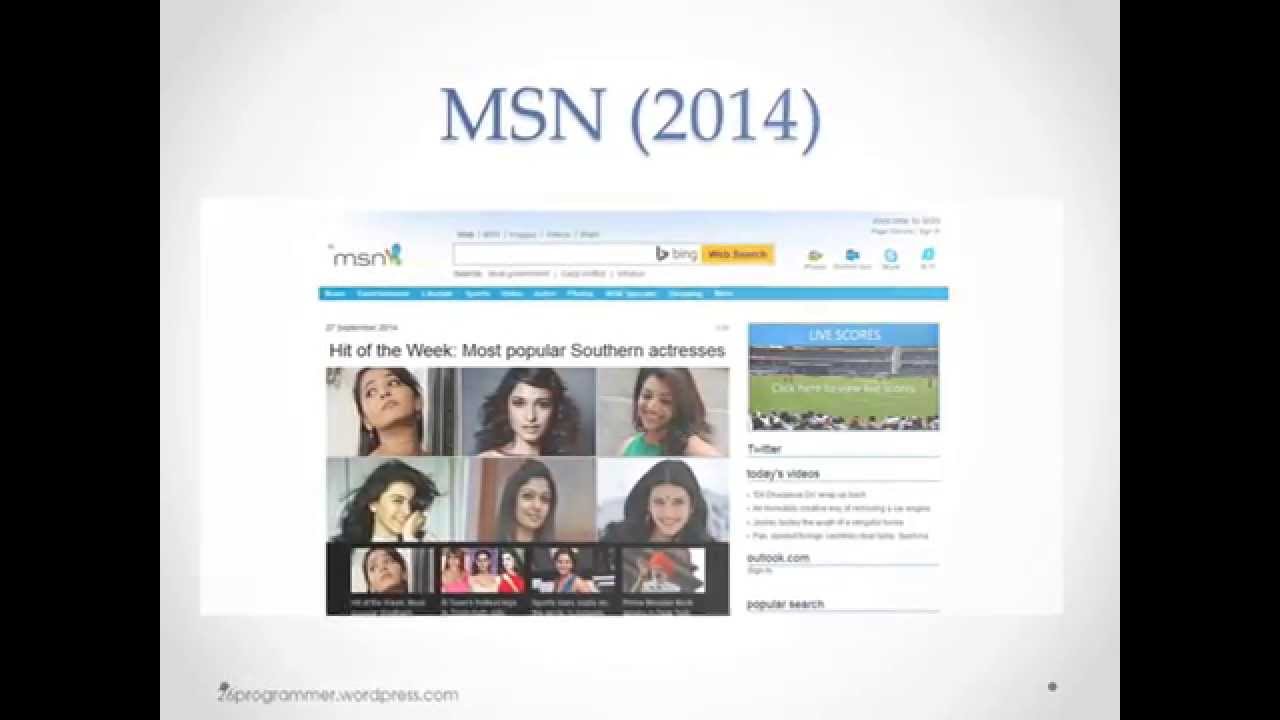 Websites changes before and after design in time duration