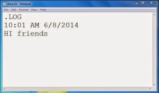 Make Your Personal Diary Using Notepad
