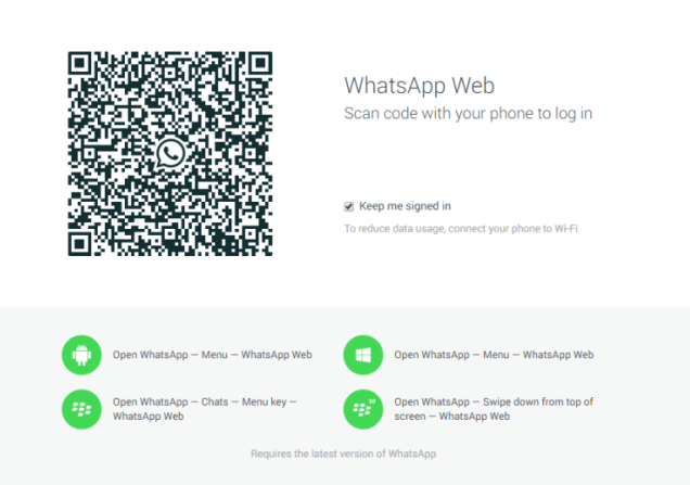 Access WhatsApp from your Web Browser